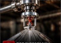 Commercial kitchen fire suppression system